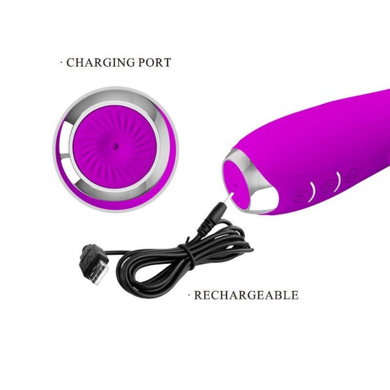 PRETTY LOVE - MOLLY VIBRADOR CON ROTACION RECARGABLE - Imagen 2