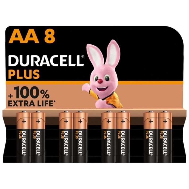 DURACELL – PLUS POWER 100 PILA ALCALINA AA LR6 BLISTER*8