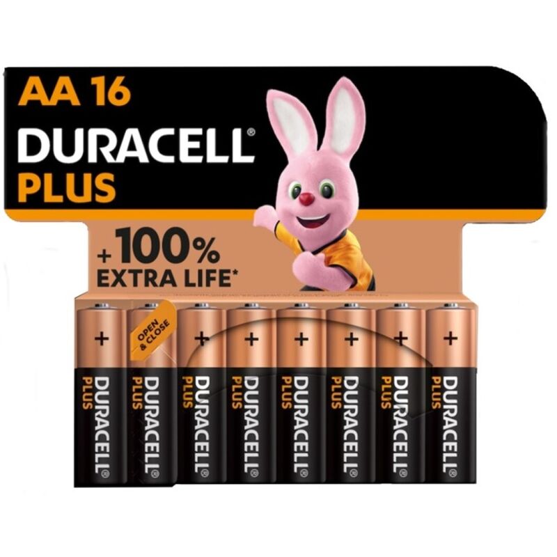 DURACELL – PLUS POWER 100 PILA ALCALINA AA LR6 BLISTER*16