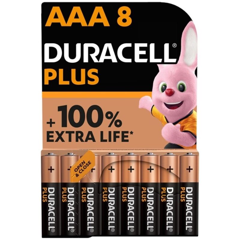 DURACELL – PLUS POWER 100 PILA ALCALINA AAA LR03 BLISTER*8