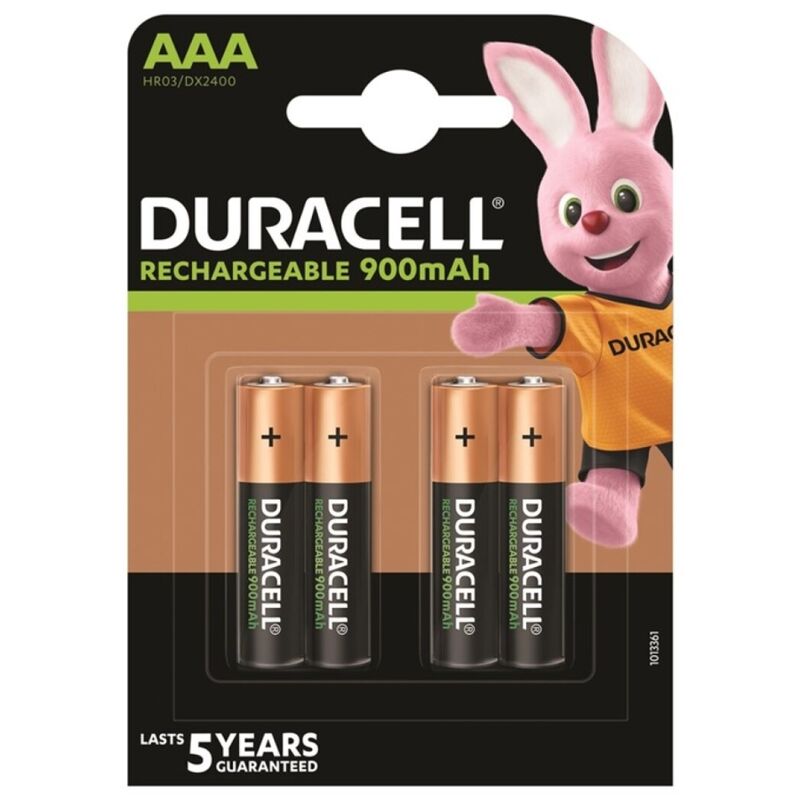 DURACELL – PILA RECARGABLE HR03 AAA 900mAh BLISTER*4