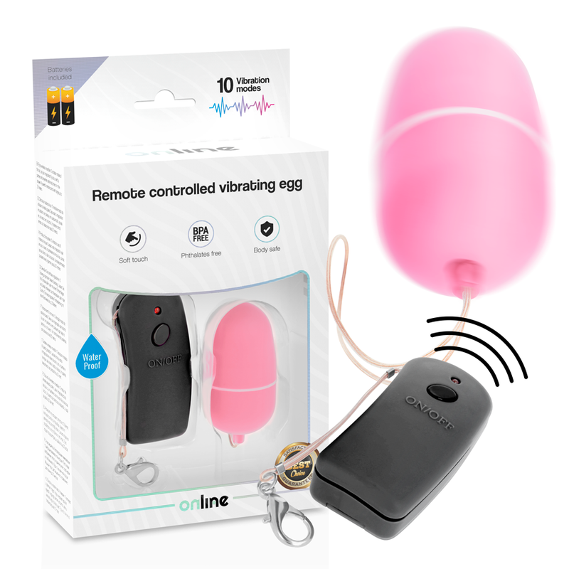 ONLINE – HUEVO VIBRADOR CON MANDO CONTROL REMOTO ROSA