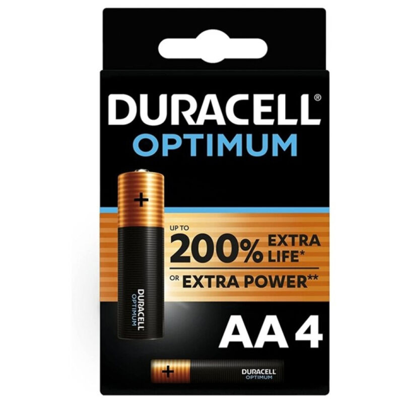 DURACELL – OPTIMUM 200 PILA ALCALINA AA LR6 BLISTER*4