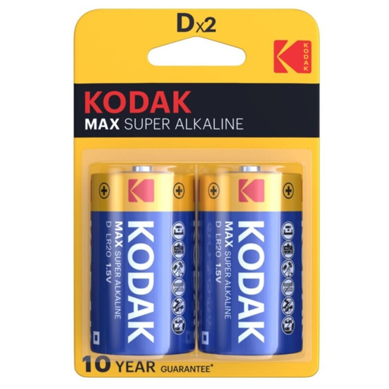 KODAK – MAX PILA ALCALINA D LR20 BLISTER*2