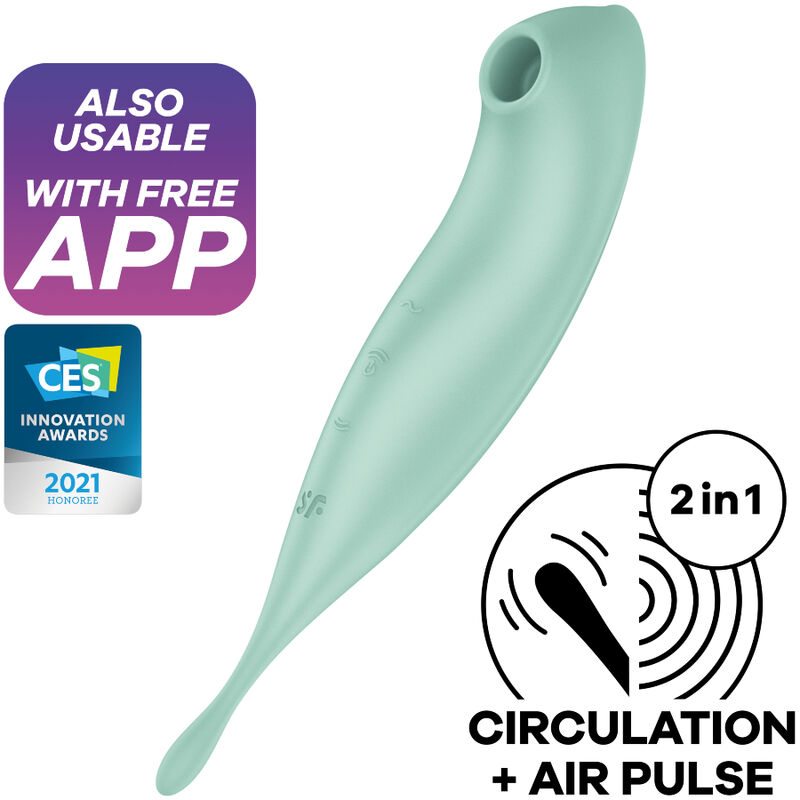 SATISFYER – TWIRLING PRO+ ESTIMULADOR Y VIBRADOR APP VERDE