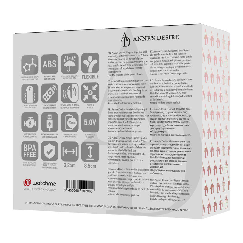 ANNE'S DESIRE - DUAL PLEASURE TECNOLOGÍA WATCHME NEGRO/GOLD - Imagen 13