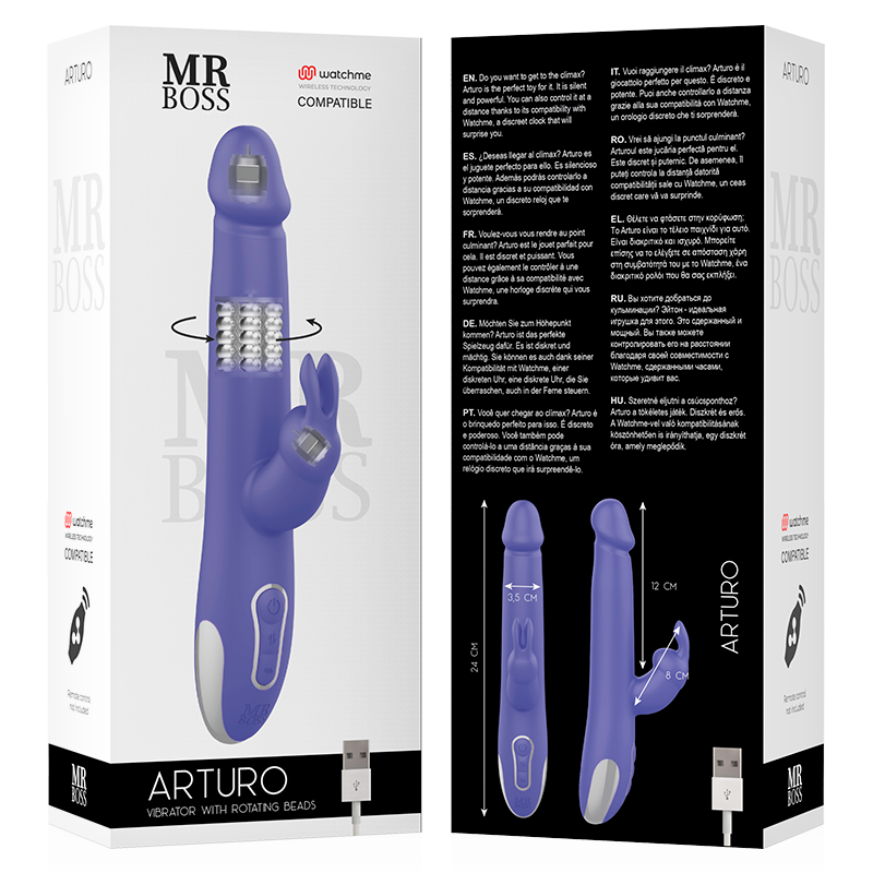MR BOSS - ARTURO VIBRATOR & ROTATOR COMPATIBLE CON WATCHME WIRELESS TECHNOLOGY - Imagen 6