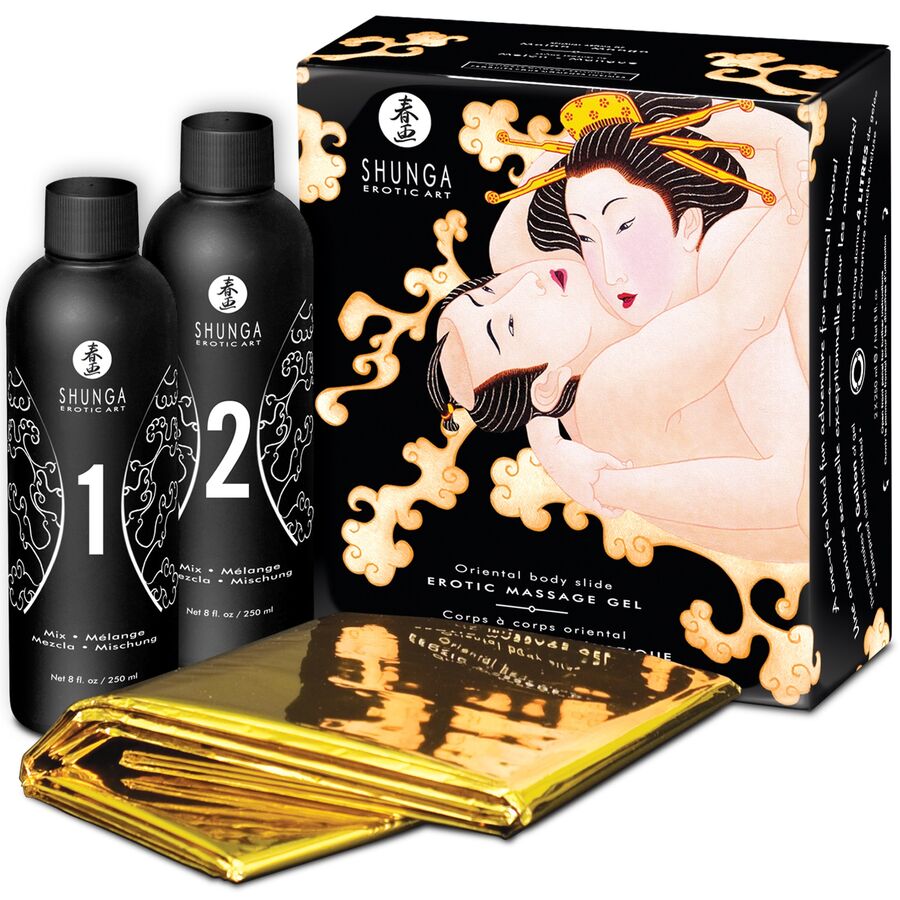 SHUNGA – GEL DE MASAJE ERÓTICO CUERPO A CUERPO ORIENTAL MELÓN MANGO