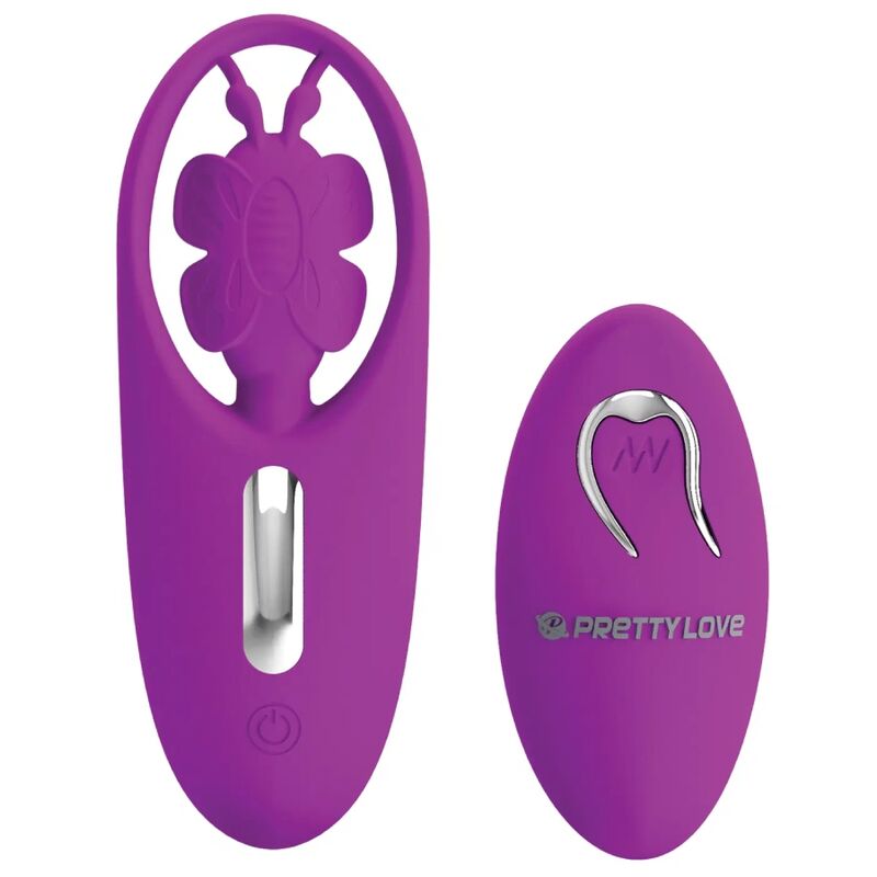 PRETTY LOVE – DANCING BUTTERFLY ESTIMULADOR PARA BRAGUITA CON CONTROL REMOTO LILA