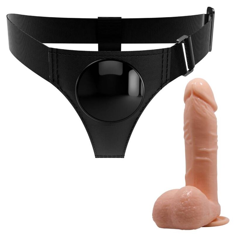 PRETTY LOVE - HARNESS BRIEFS ARNÉS UNIVERSAL CON DILDO TOM 20 CM NATURAL - Imagen 10