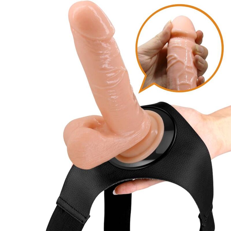 PRETTY LOVE - HARNESS BRIEFS ARNÉS UNIVERSAL CON DILDO TOM 20 CM NATURAL - Imagen 5