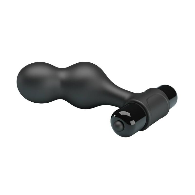 MR PLAY - PLUG ANAL VIBRADOR DE SILICONA NEGRO - Imagen 8