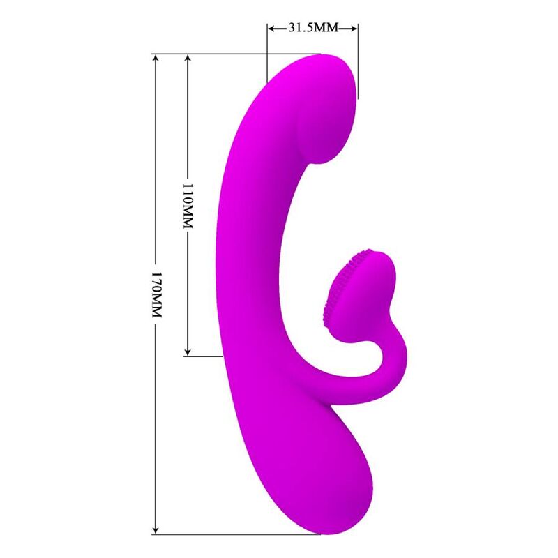 PRETTY LOVE - SINCERE VIBRADOR Y SUCCIONADOR DE CLÍTORIS SILICONA MORADO - Imagen 6