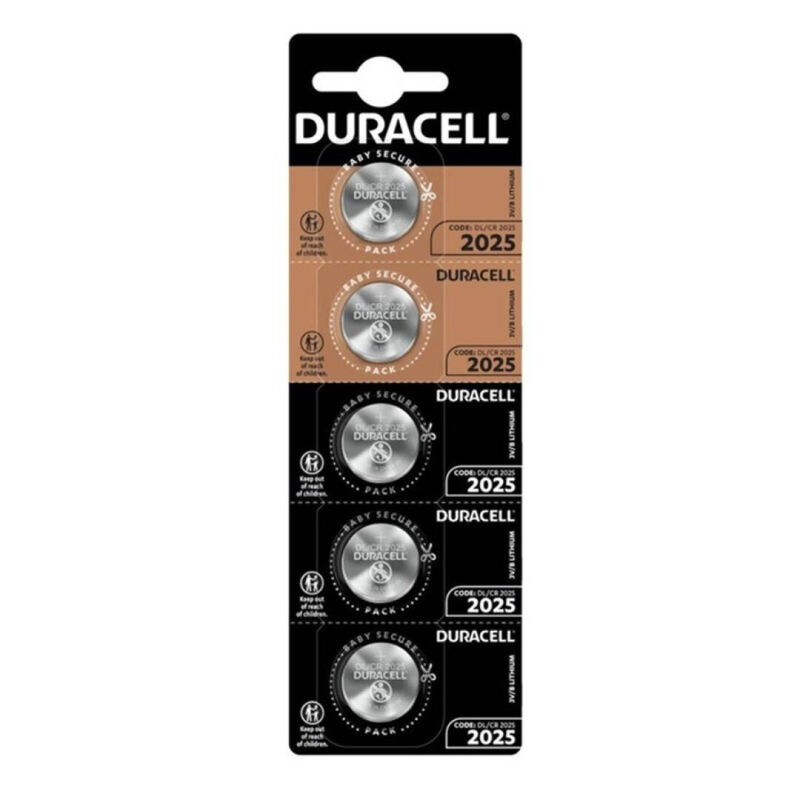 DURACELL – PILA BOTON LITIO CR2025 3V BLISTER*5