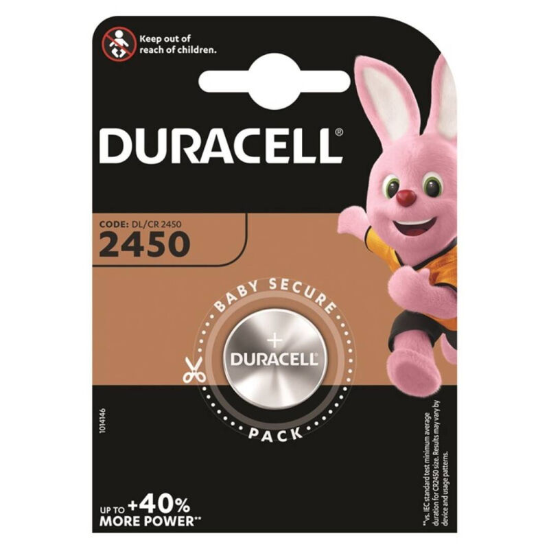DURACELL – PILA BOTON LITIO CR2450 3V BLISTER*1