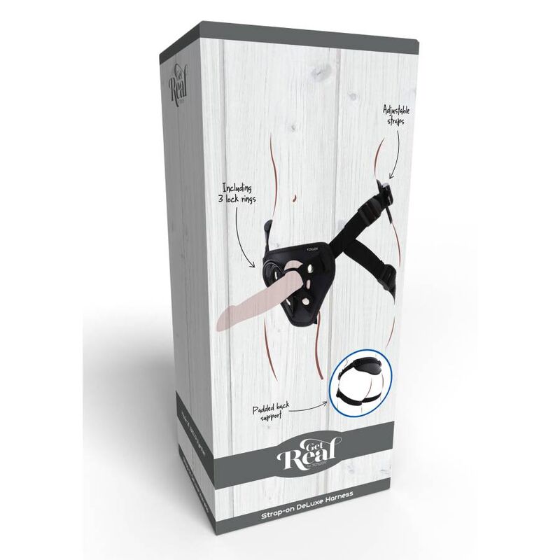 GET REAL - STRAP-ON DELUXE HARNÉS NEGRO - Imagen 9