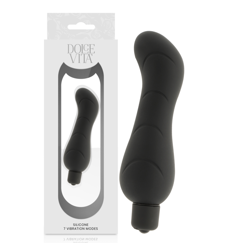 DOLCE VITA - G-SPOT VIBRADOR SILICONA NEGRO - Imagen 3
