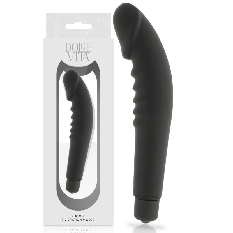 DOLCE VITA - REALISTIC PLEASURE VIBRADOR SILICONA NEGRO - Imagen 3