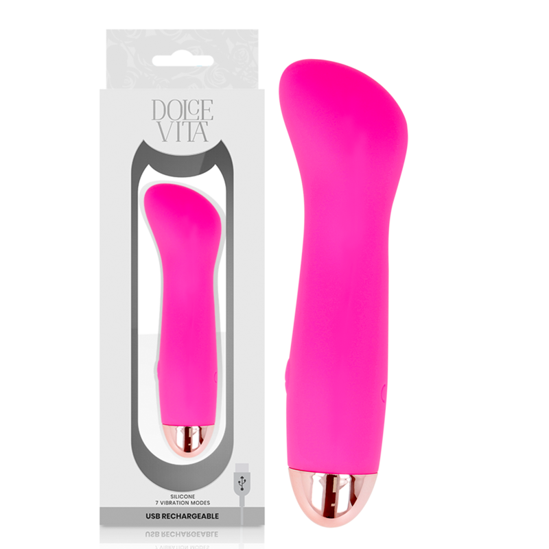 DOLCE VITA - VIBRADOR RECARGABLE ONE ROSA 7 VELOCIDADES - Imagen 5