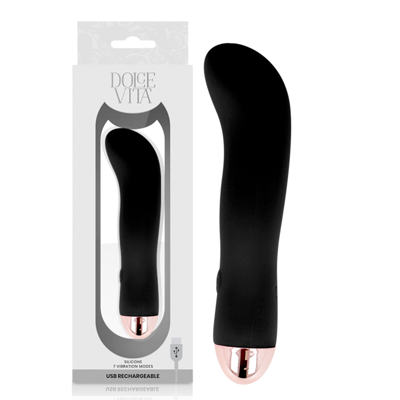 DOLCE VITA - VIBRADOR RECARGABLE TWO NEGRO 7 VELOCIDADES - Imagen 5