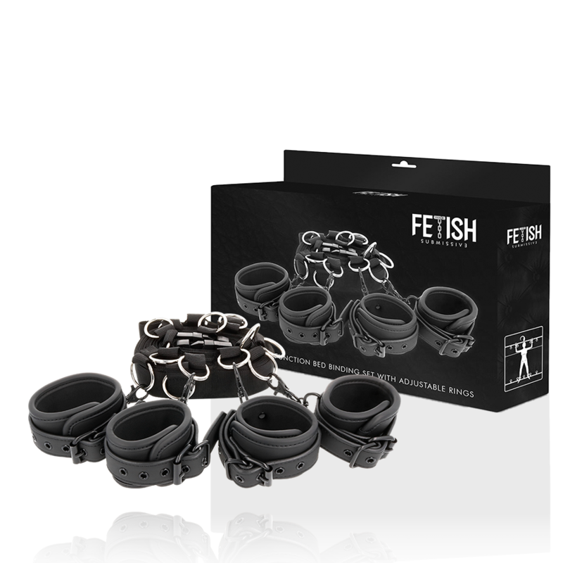 FETISH SUBMISSIVE - SET ATADURAS CAMA LUXURY CON FORRO DE NEOPRENO - Imagen 10