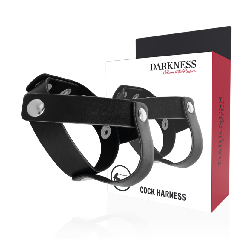 DARKNESS – ANILLO DE PIEL PARA PENE Y TESTÍCULOS