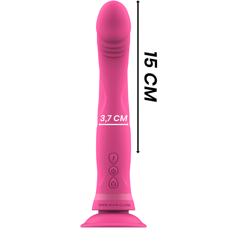 INTENSE - MICHELANGELO DILDO VIBRADOR SILICONA ROSA - Imagen 3