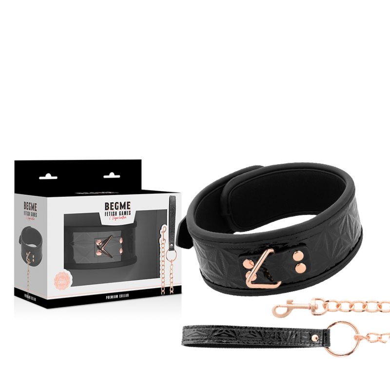 BEGME - BLACK EDITION COLLAR CUERO VEGANO CON FORRO DE NEOPRENO - Imagen 3