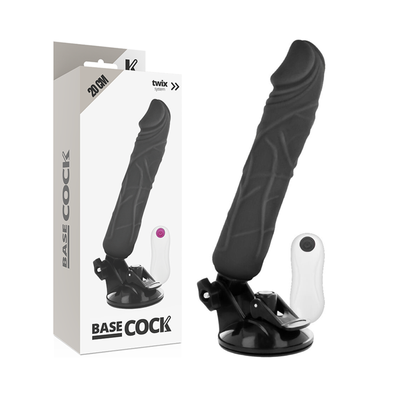 BASECOCK – VIBRADOR REALÍSTICO CONTROL REMOTO NATURAL 20 CM -O- 4 CM