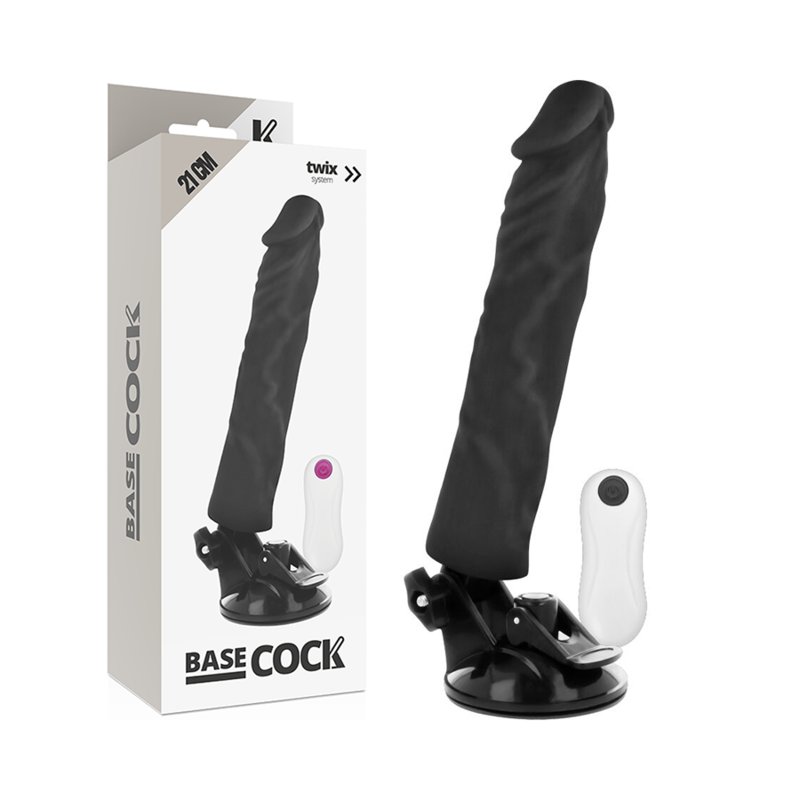 BASECOCK – VIBRADOR REALÍSTICO CONTROL REMOTO NATURAL 21 CM -O- 4 CM