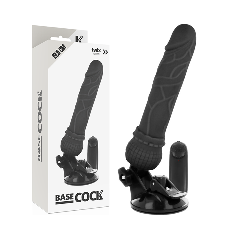 BASECOCK – VIBRADOR REALÍSTICO CONTROL REMOTO NATURAL 19.5 CM -O- 4 CM