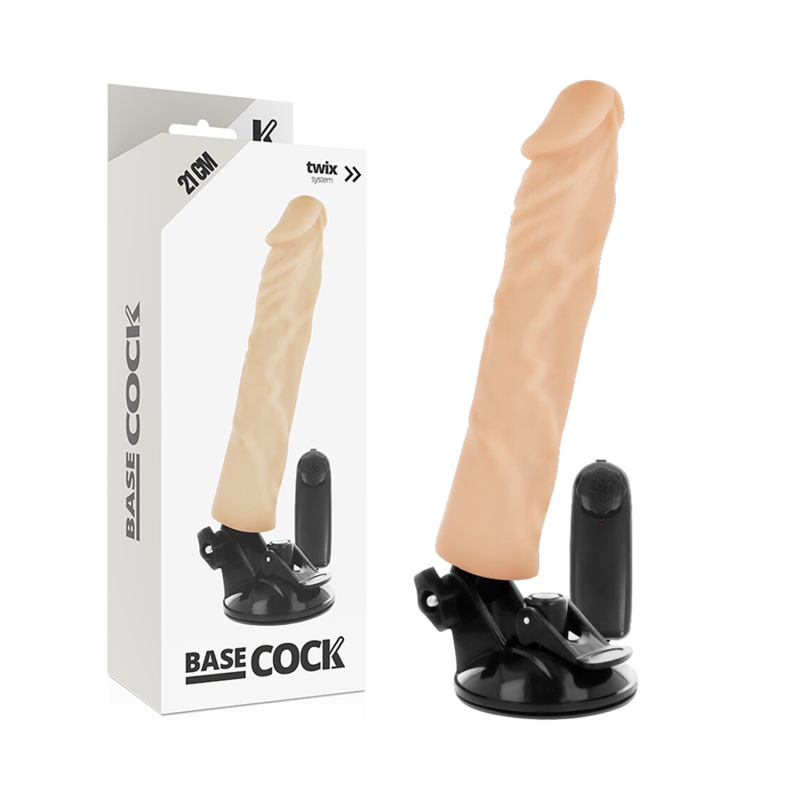 BASECOCK – VIBRADOR REALÍSTICO CONTROL REMOTO NATURAL 21 CM -O- 4 CM