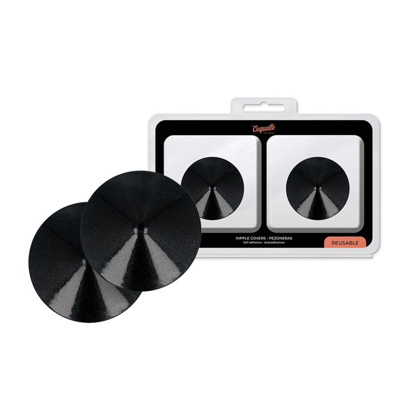 COQUETTE CHIC DESIRE – CUBRE PEZONES METAL CIRCULOS NEGROS