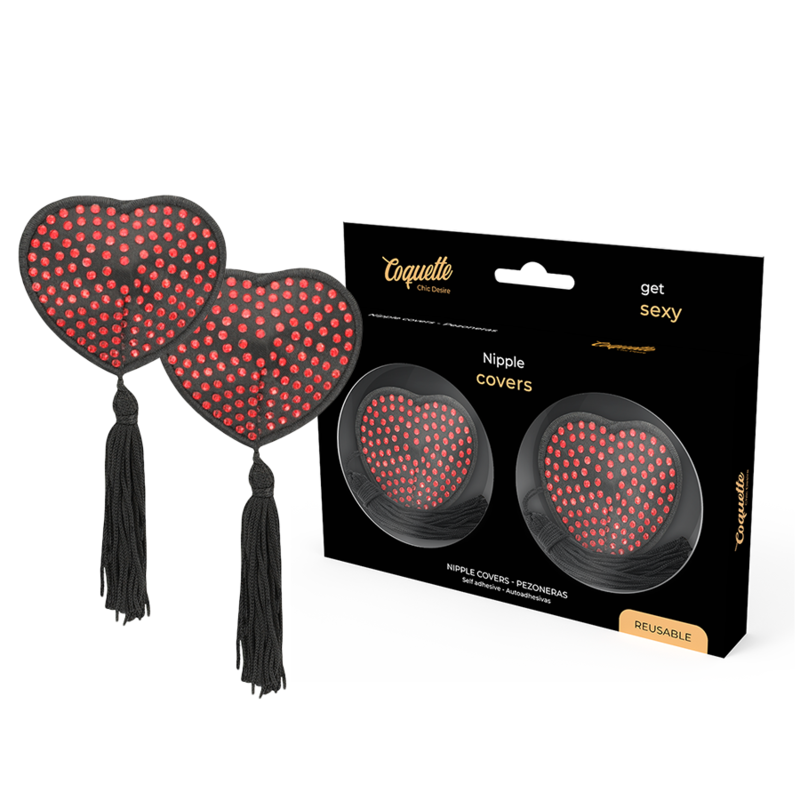 COQUETTE CHIC DESIRE – CUBRE PEZONES ROJO / NEGRO