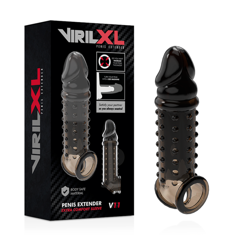 VIRILXL - EXTENSION Y FUNDA DE PENE V11 NEGRO - Imagen 3