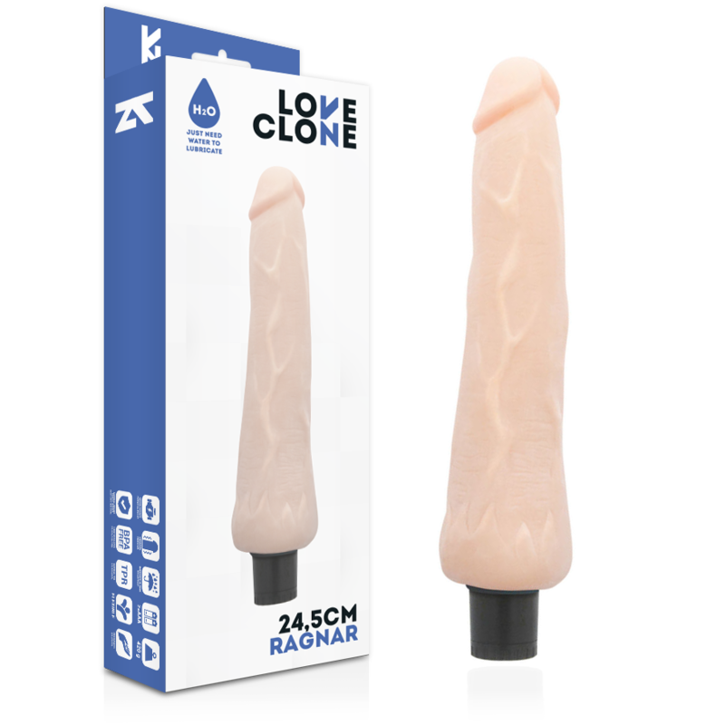 LOVECLONE – RAGNAR VIBRADOR REALÍSTICO SELF LUBRICATION 24.5 CM -O- 3.5 CM