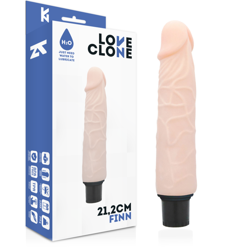 LOVECLONE – FINN VIBRADOR REALÍSTICO SELF LUBRICATION 21.2 CM -O- 3.8 CM