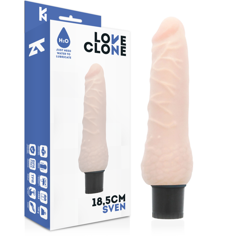 LOVECLONE – SVEN VIBRADOR REALÍSTICO SELF LUBRICATION 18.5 CM -O- 3.3 CM