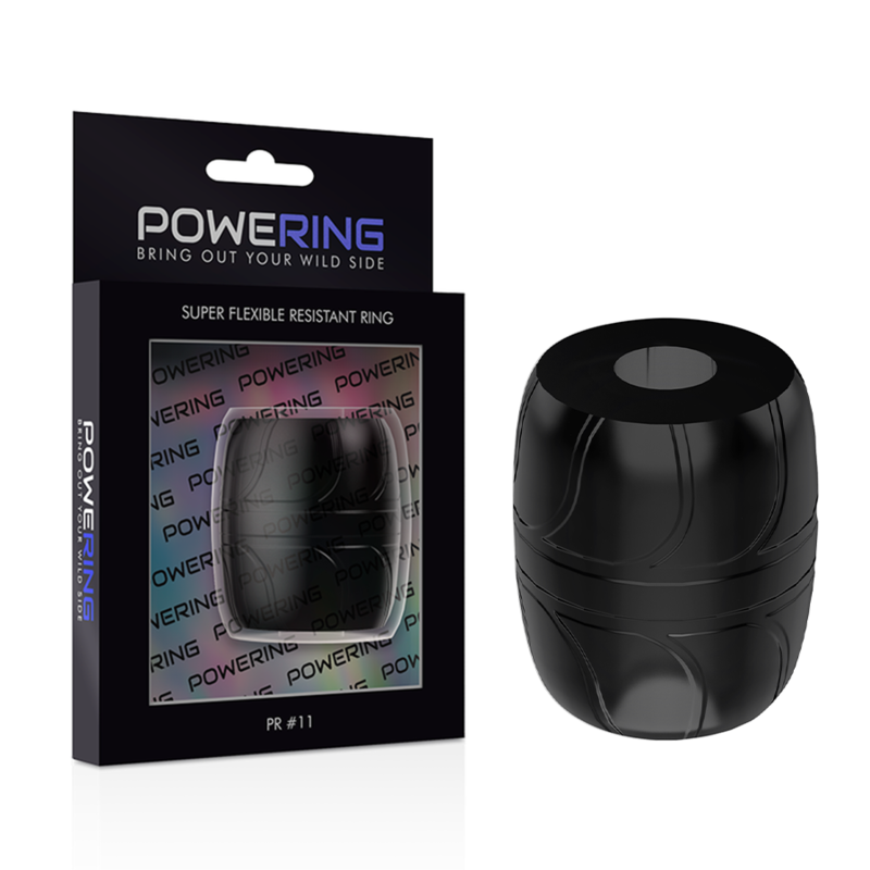 POWERING - SUPER FLEXIBLE Y RESISTENTE ANILLO PENE 5 CM PR11 NEGRO - Imagen 2