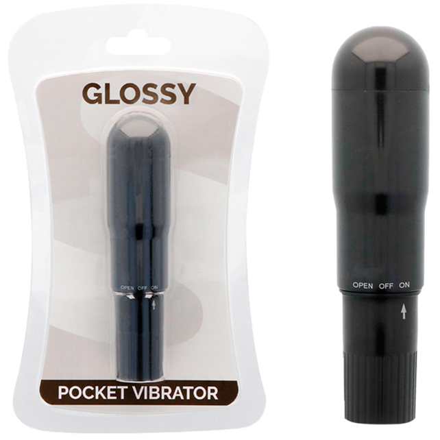 GLOSSY – POCKET VIBRADOR NEGRO