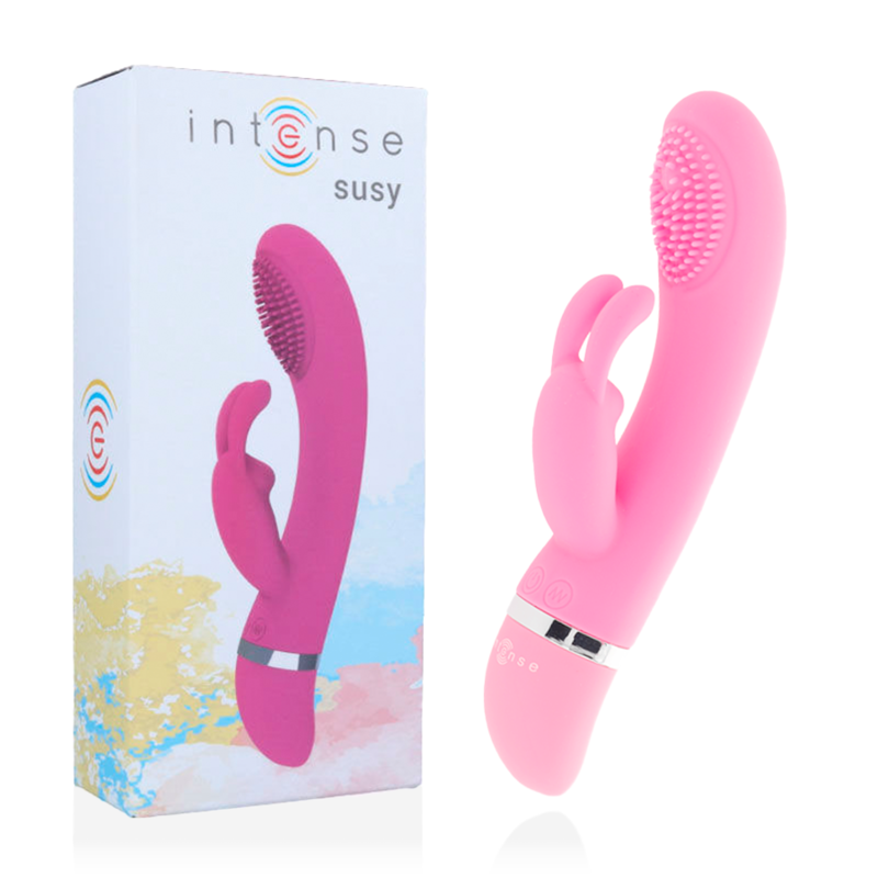 INTENSE – SUSY VIBRADOR OSCILANTE SILICON RABBIT ROSA