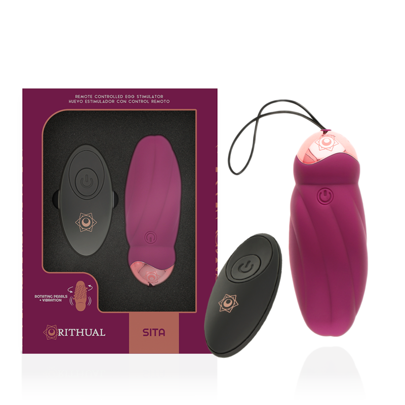 RITHUAL - SITA HUEVO CONTROL REMOTO ROTACIÓN DE PERLAS + VIBRACIÓN - Imagen 6