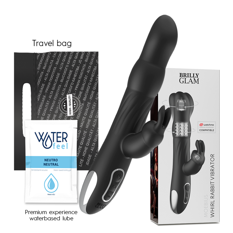 BRILLY GLAM – MOEBIUS RABBIT VIBRATOR & ROTATOR COMPATIBLE CON WATCHME WIRELESS TECHNOLOGY