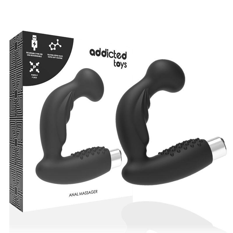 ADDICTED TOYS – VIBRADOR PROSTÁTICO RECARGABLE MODEL 3 – NEGRO