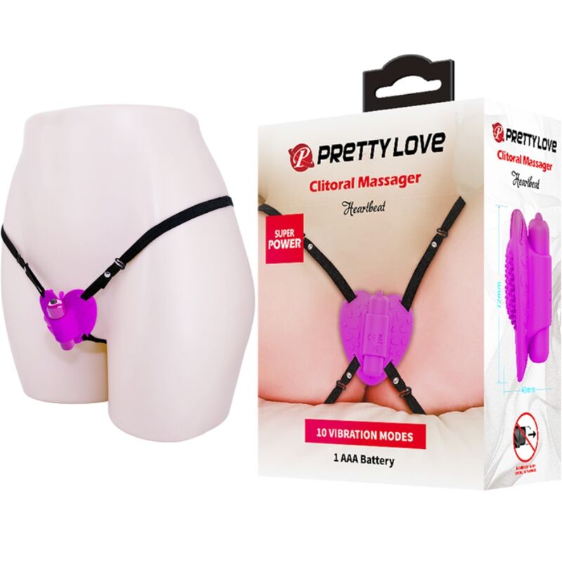 PRETTY LOVE – MASAJEADOR DE CLÍTORIS HEARTBEAT 10 MODOS DE VIBRACIÓN MORADO