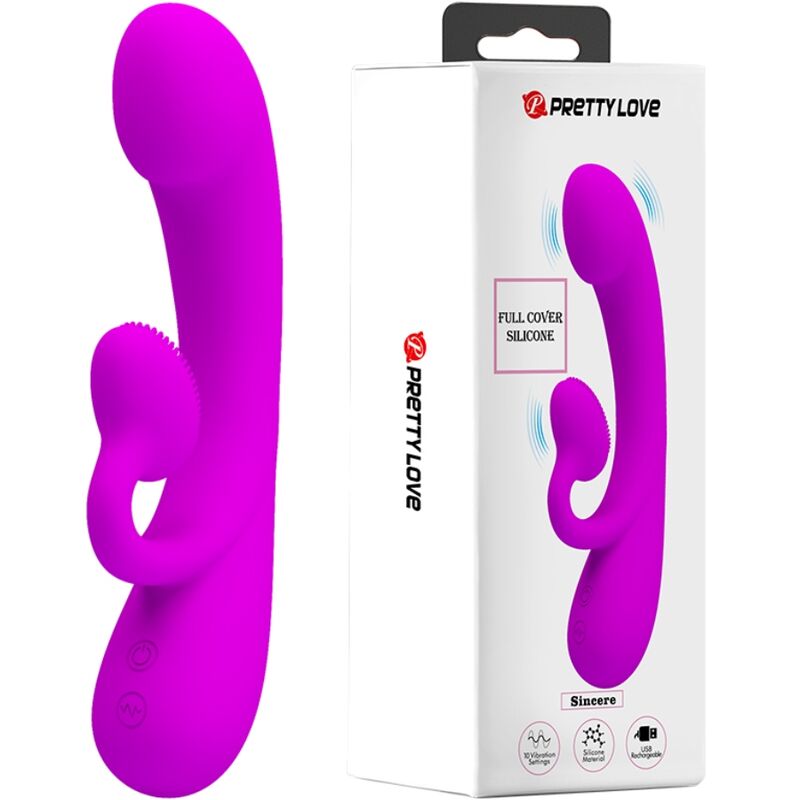 PRETTY LOVE - SINCERE VIBRADOR Y SUCCIONADOR DE CLÍTORIS SILICONA MORADO - Imagen 9