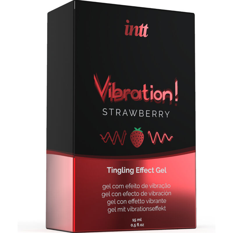 INTT - POTENTE ESTIMULANTE ÍNTIMO GEL VIBRADOR LIQUIDO FRESA 15 ML - Imagen 2