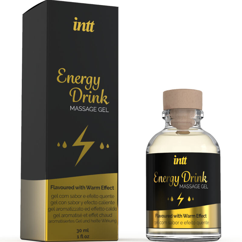 INTT MASSAGE & ORAL SEX - GEL DE MASAJE CON SABOR A BEBIDA ENERGETÍCA Y EFECTO CALOR - Imagen 2