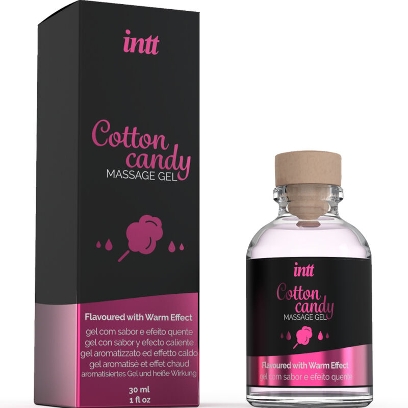 INTT MASSAGE & ORAL SEX - GEL DE MASAJE CON SABOR A ALGODÓN DE AZUCAR Y EFECTO CALOR - Imagen 3