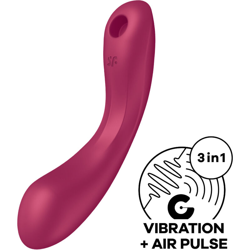 SATISFYER - CURVE TRINITY 1 AIR PULSE VIBRATION GRIS - Imagen 10